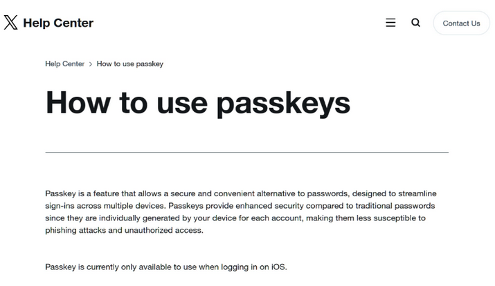 奈曼苹果维修店铺分享iOS用户如何通过通行密钥(Passkey)登录 